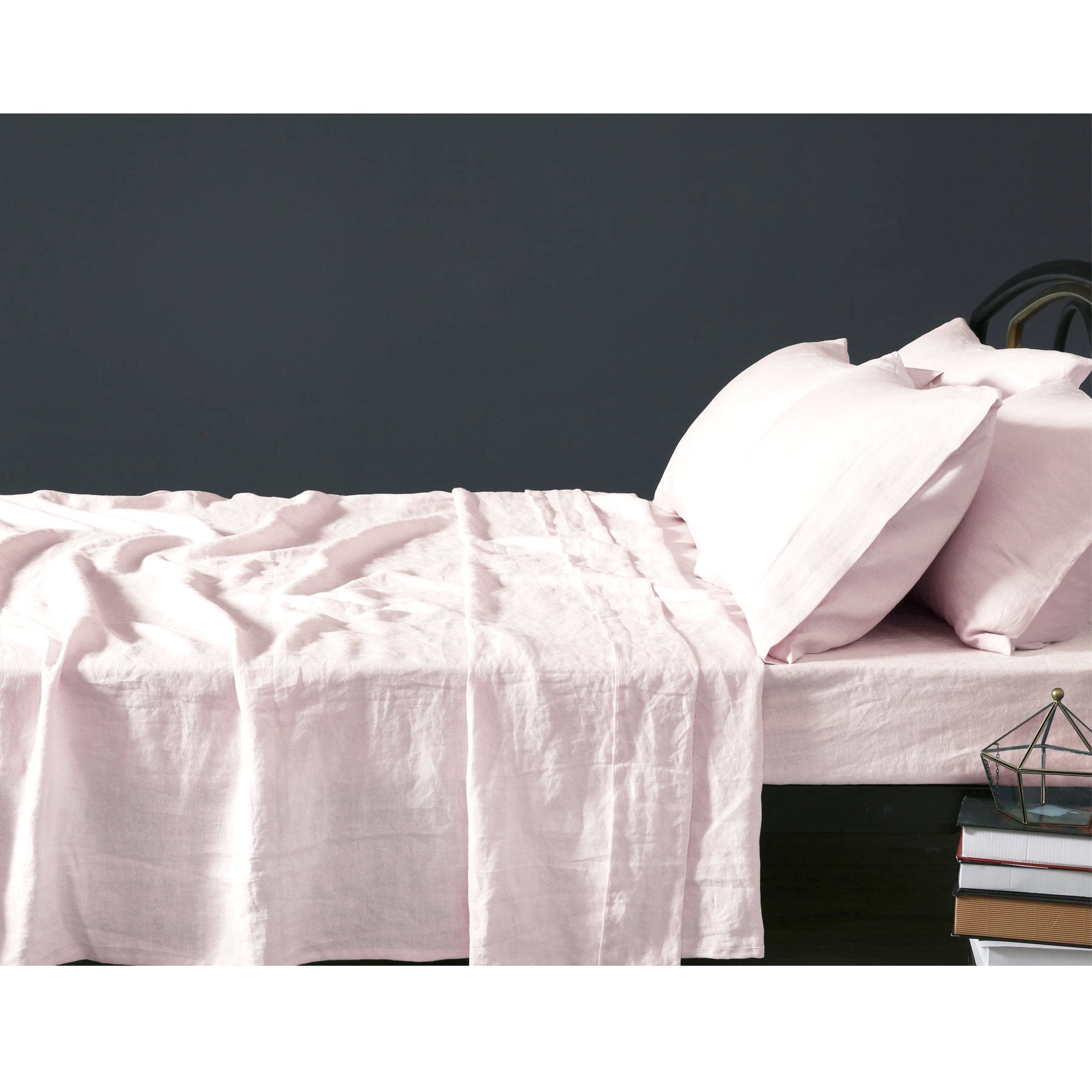 Bed Sheets: Vintage Design Homewares 100% Linen Blush Sheet Set KING