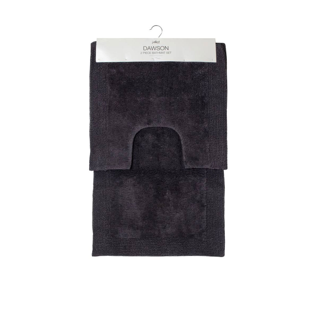 Bath Mats & Rugs: J.Elliot Home Home 2000GSM 2 Pce Dawson 100% Cotton Bath Mat Set Charcoal