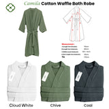Bath Towels & Robes: J Elliot Home Camila Cotton Waffle Bath Robe Cloud White