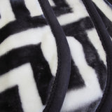 Blankets & Throws: Bloomington 800GSM Greek Key Charcoal Winter Premium Quality 1 Ply Mink Blanket Queen