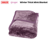 Blankets & Throws: J Elliot Home 800GSM Luxury Winter Thick Mink Blanket Grape King