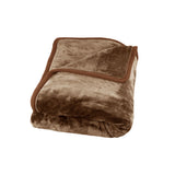 Blankets & Throws: J Elliot Home 800GSM Luxury Winter Thick Mink Blanket Pecan King