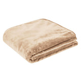 Blankets & Throws: J.Elliot Home 450gsm Solid Faux Mink Blanket Natural