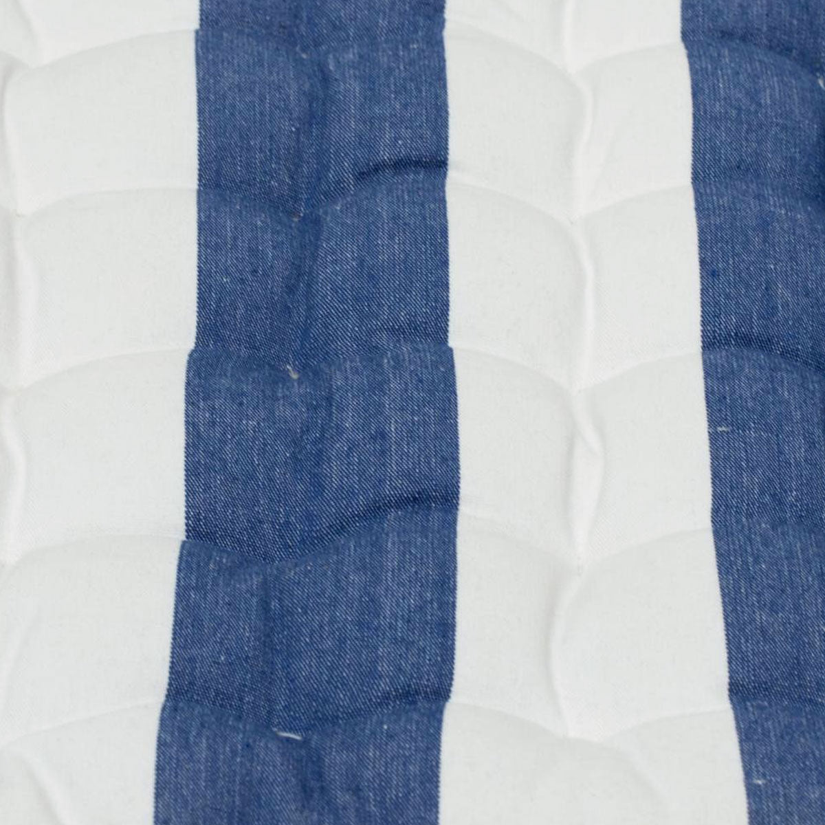 Cushions & Throws: J Elliot Home Set of 2 Outdoor 100% Cotton Chair Pads 40 x 40 cm Striped Blue