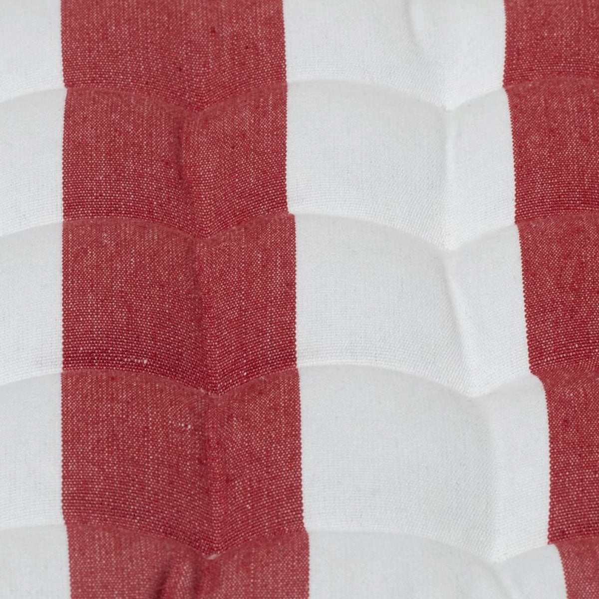 Cushions & Throws: J Elliot Home Set of 2 Outdoor 100% Cotton Chair Pads 40 x 40 cm Striped Red