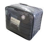 Quilts & Duvets: Jane Barrington Arna Charcoal 3 Pcs Channel Faux Bunny Fur Comforter Set King