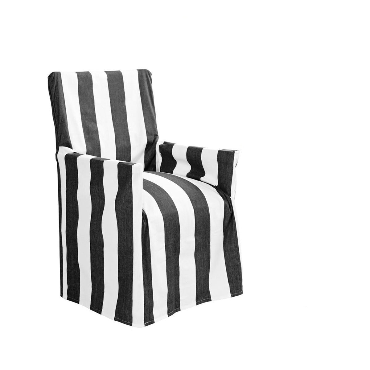 Sofa Accessories: IDC Homewares Cotton Director Chair Cover Black Stripes