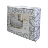 Quilts & Duvets: Jane Barrington Grey & White Lightly Quilted Jacquard Reversible Coverlet Set King