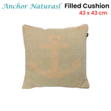 Cushions & Throws: J.Elliot Home Anchor Natural Filled Cushion 43 x 43 cm