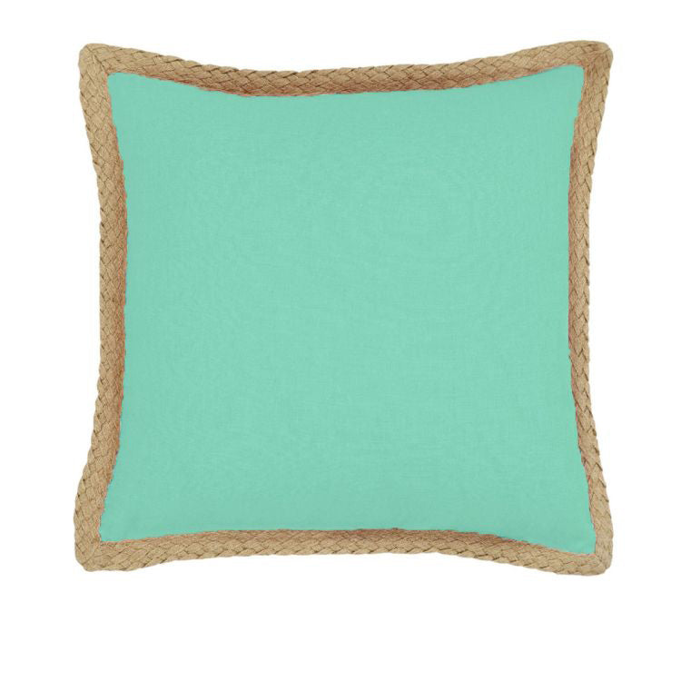 Cushions & Throws: J Elliot Home Mornington Linen Cushion Cover 50 x 50 cm Mint