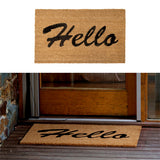 Door Mats: J.Elliot Home Hello PVC Backed Coir Printed Door Mat