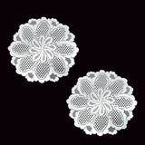 Table Linen & Kitchen Towels: Blossom White Set of 2 Polyester Lace Table Doilies 36 cm Diameter