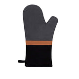 Oven Mitts & Pot Holders: J Elliot Home Selby Cotton Oven Mitt 34 x 15 cm Charcoal & Black