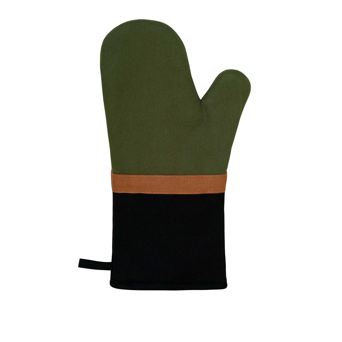 Oven Mitts & Pot Holders: J Elliot Home Selby Cotton Oven Mitt 34 x 15 cm Olive & Black
