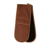 Oven Mitts & Pot Holders: J Elliot Home Selby Cotton Double Oven Mitt Glove 17 x 82 cm Ginger & Black