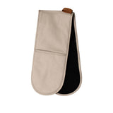Oven Mitts & Pot Holders: J Elliot Home Selby Cotton Double Oven Mitt Glove 17 x 82 cm Sandstone & Black