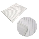Table Linen & Kitchen Towels: Silver Stripes Cotton Metallic Print Table Runner 33 x 180 cm