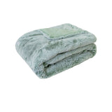 Blankets & Throws: J Elliot Home Archie Sage Faux Fur Throw Rug 130 x 160cm