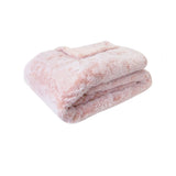 Blankets & Throws: J Elliot Home Archie Soft Pink Faux Fur Throw Rug 130 x 160cm