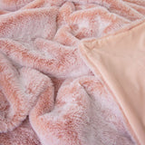 Blankets & Throws: J Elliot Home Archie Soft Pink Faux Fur Throw Rug 130 x 160cm