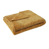Blankets & Throws: J Elliot Home Leslie Chenille Throw 130 x 160 cm Ochre