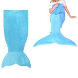 Blankets & Throws: Mermaid Tail Blue Soft Blanket Throw