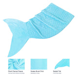 Blankets & Throws: Mermaid Tail Blue Soft Blanket Throw