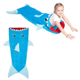 Blankets & Throws: Mermaid Tail Shark Soft Blanket Throw