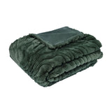 Blankets & Throws: J Elliot Home Rita Sea Kelp Faux Mohair Throw Rug 130 x 160cm
