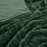 Blankets & Throws: J Elliot Home Rita Sea Kelp Faux Mohair Throw Rug 130 x 160cm