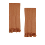 Bath Towels & Robes: J Elliot Home 400GSM Camila Set of 2 Cotton Waffle Hand Towels 45 x 65 cm Earth