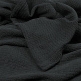 Blankets & Throws: Algodon Sophie Cotton Waffle Blanket Queen 245x240cm Charcoal