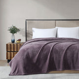 Blankets & Throws: Ardor Teddy Mauve Ultra Soft Cozy Fleece Blanket Queen