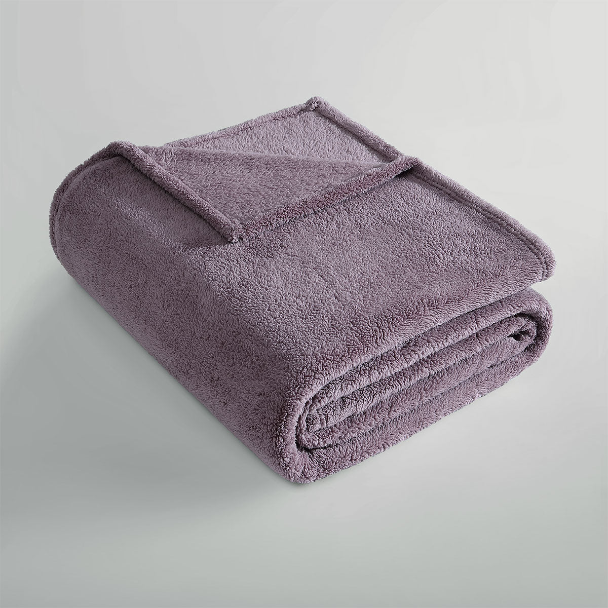 Blankets & Throws: Ardor Teddy Mauve Ultra Soft Cozy Fleece Blanket Queen