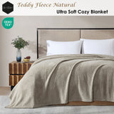 Blankets & Throws: Ardor Teddy Natural Ultra Soft Cozy Fleece Blanket Queen