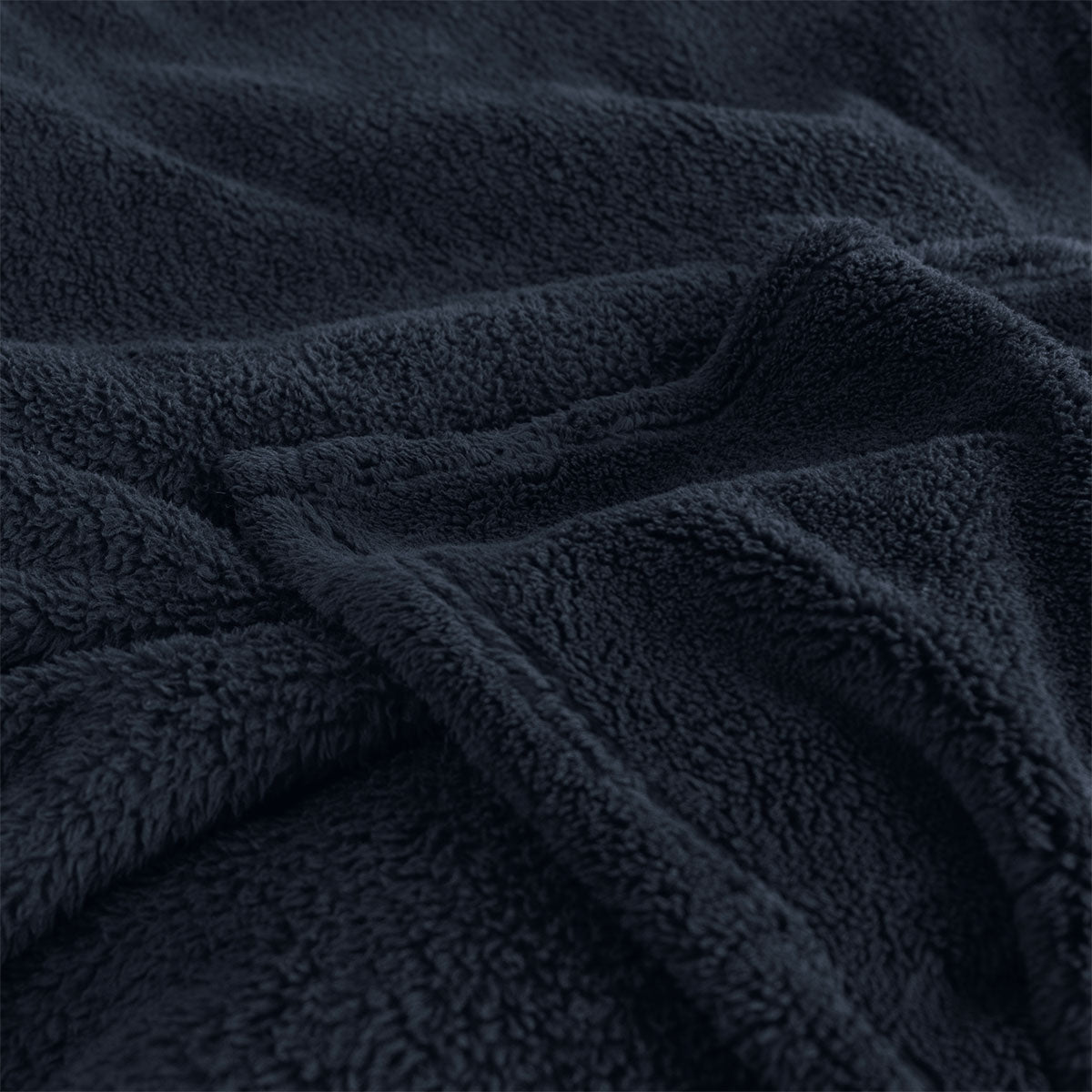 Blankets & Throws: Ardor Teddy Navy Ultra Soft Cozy Fleece Blanket Queen