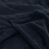 Blankets & Throws: Ardor Teddy Navy Ultra Soft Cozy Fleece Blanket Queen