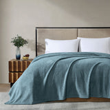 Blankets & Throws: Ardor Teddy Sea Mist Ultra Soft Cozy Fleece Blanket Queen