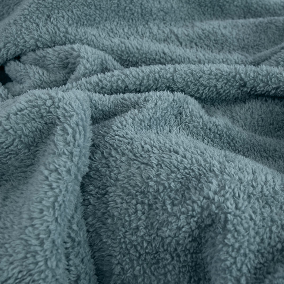 Blankets & Throws: Ardor Teddy Sea Mist Ultra Soft Cozy Fleece Blanket Queen