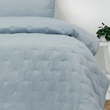 Quilts & Duvets: Ardor Saladin Chambray 3 Pcs Embroidered Comforter Set Queen/King