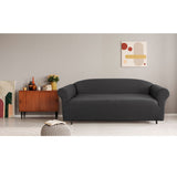 Sofa Accessories: Elan Cambridge Extra-stretch Couch Cover Steel Three Seater Steel