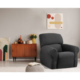 Sofa Accessories: Elan Cambridge Extra-stretch Couch Cover Steel One Seater Recliner Steel