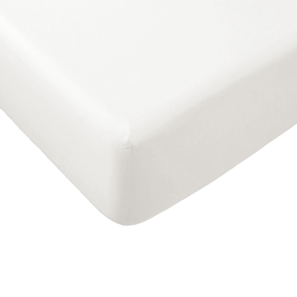 Bed Sheets: Essentially Home Living Polyester Cotton Fitted Sheet 33cm Wall Double Ivory
