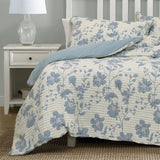 Duvet Covers: Algodon Abigail Multi Lightly Quilted Cotton Jacquard Quilt Cover Set King