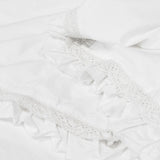 Duvet Covers: Algodon Adele White Cotton Ruffle Quilt Cover Set King