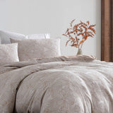 Duvet Covers: Ardor Avena Almond Textured Floral Jacquard Quilt Cover Set Queen