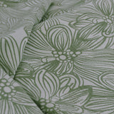 Duvet Covers: Ardor Avena Green Textured Floral Jacquard Quilt Cover Set King