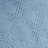 Duvet Covers: Ardor Carter Mineral Blue Embossed Vintage Washed Geometric Quilt Cover Set King