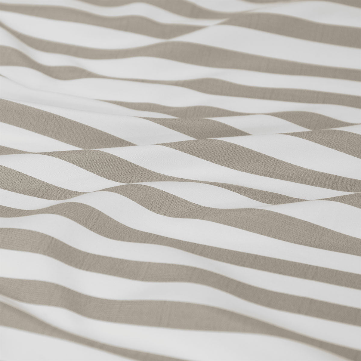 Duvet Covers: Ardor Frankie Natural Stripe Yarn Dyed Reversible Quilt Cover Set Queen