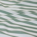 Duvet Covers: Ardor Frankie Sage Stripe Yarn Dyed Reversible Quilt Cover Set King